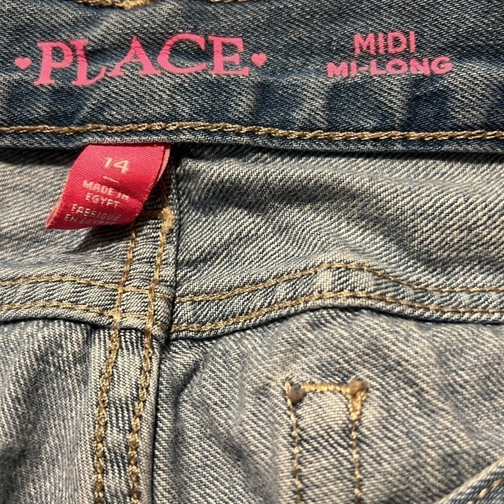 Children’s Place Midi Long Distressed Denim Shorts (14)